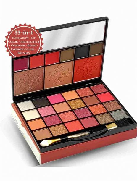 Jus’Be U PROFESSIONAL Eyeshadow Palette with Brush and Mirror ( 33 in 1 Makeup Kit )