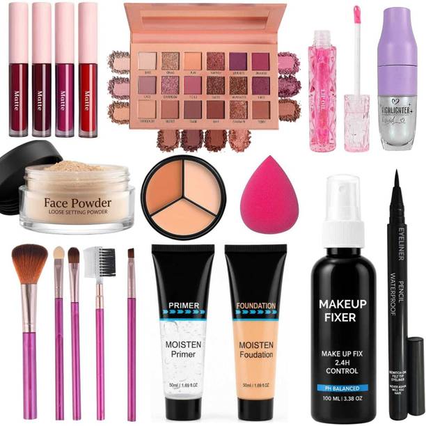 LOVE HUDA Branded HD Waterproof All Product Combo Pack Makeup Set for Girls Women Kit Box