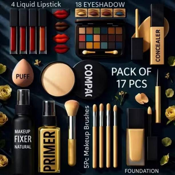 coslane Mekuap Kit Full Set For Daily Use Professional For Women (Pack of 17)
