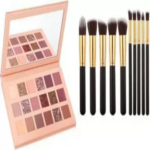 huda.bb nude edition eye-shadow palette with 10pc soft makeup brushes