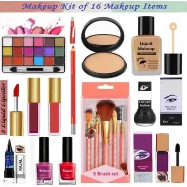 brown blush Portable Glam Makeup Kit – Compact Beauty Combo Set