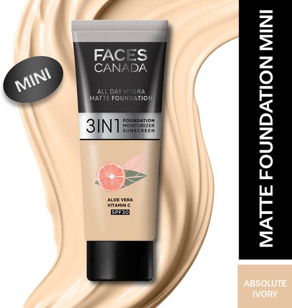 फेसेस कनाडा All Day Hydra Matte (Mini) | 3 in 1 Moisturizer + SPF 30 + Foundation
