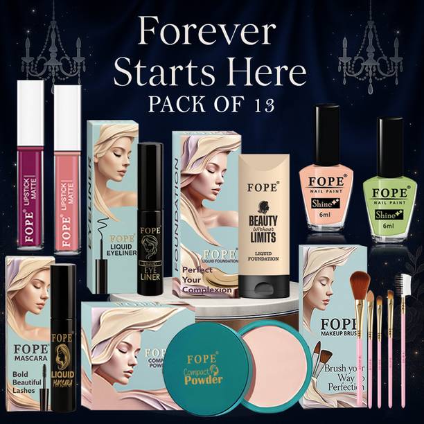 FOPE Makeup Kit Waterproof Bridal Ready Glow Long Stay Texture Wedding Combo