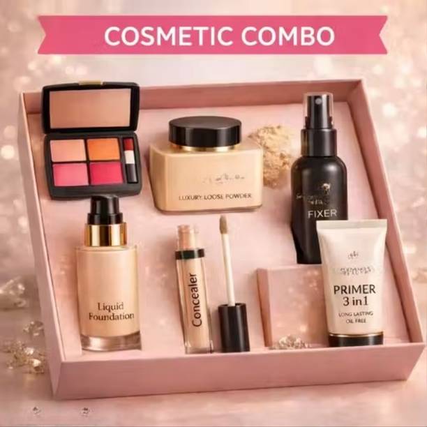 swenky 4in1 Blusher With Fixer Primer Foundation Powder & Concealer