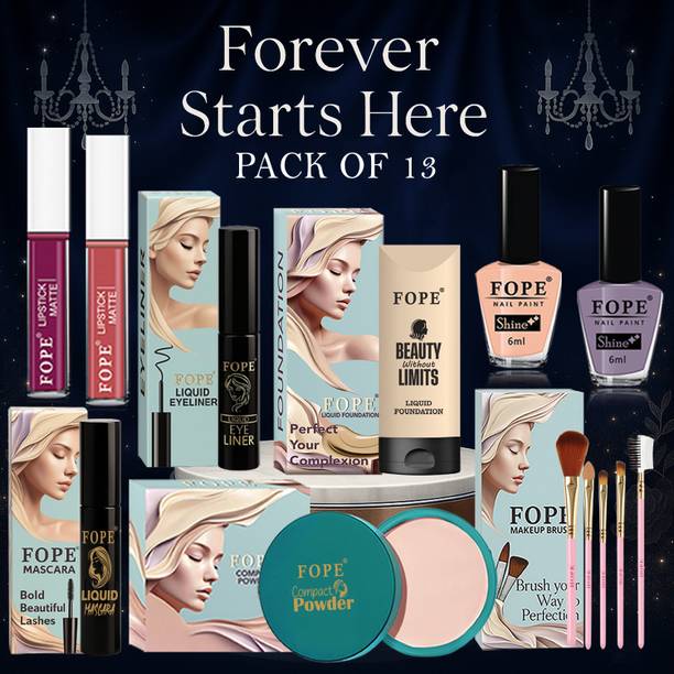 FOPE Makeup Kit Bridal Glow Waterproof Finish Wedding Look Premium Beauty Combo
