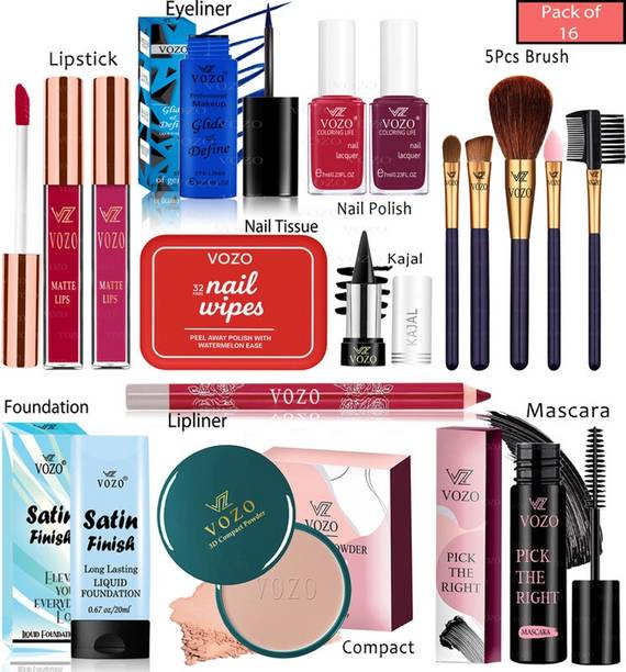 VOZO Complete Makeup Kit with 16 Must-Have Beauty Essentials 119