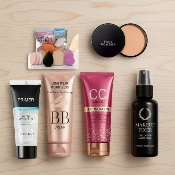 Kites beauty Makeup Combo Kit for Women | BB CC Cream Primer Fixer Compact Blender