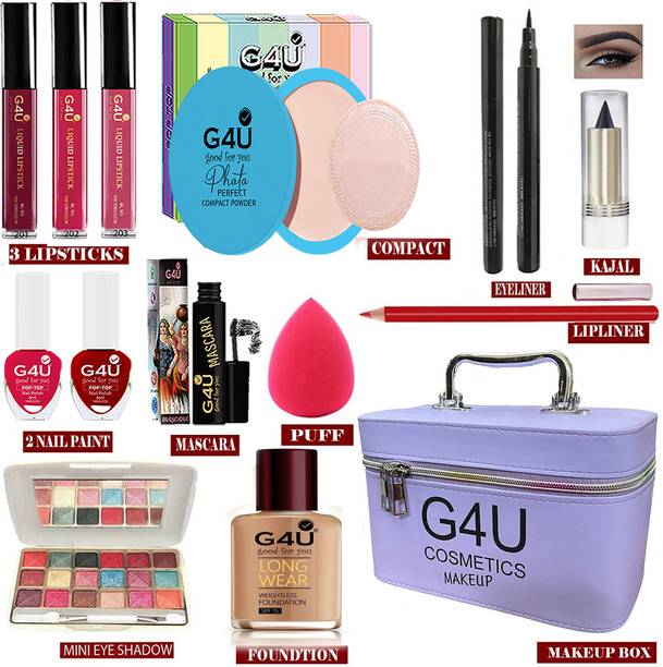 G4U Best Makeup Kit for girls and Women All Products With Makeup box 040424A3