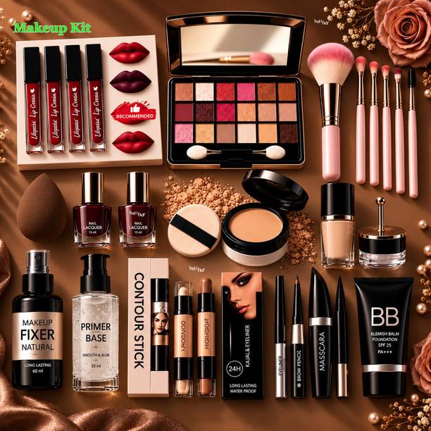 BQQLLHER Makeup Box Full Set | Complete Beauty Essentials | Girls | Ladies | Women