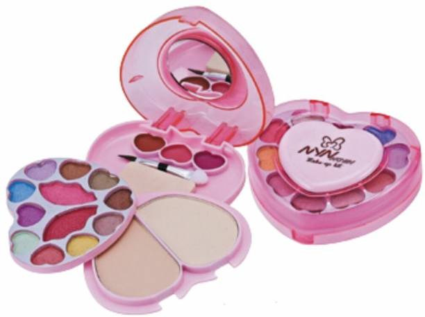 NYN Makeup Kit - Eye-Shadows, Lip Colors, Blushes, Sponges, Brushes & Blender(80339)