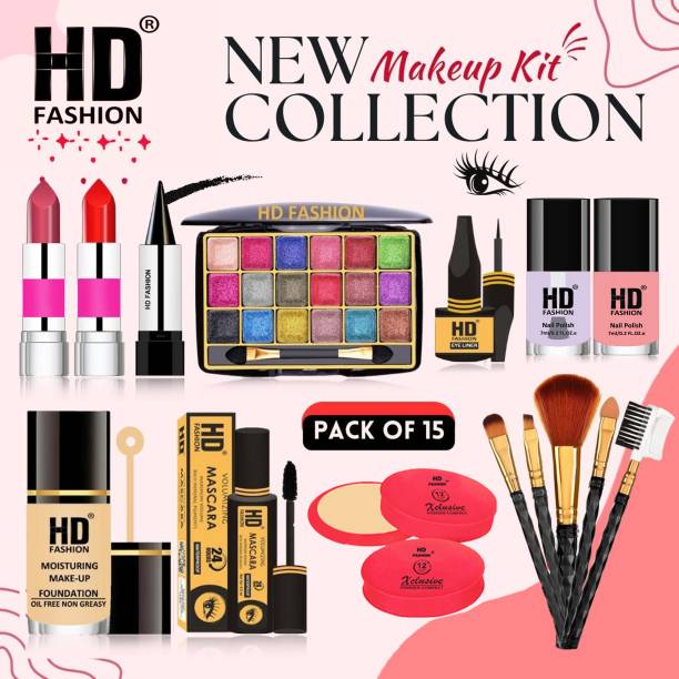 HD Fashion Magical 15Pcs. Xclusive Instant Glow All In One Waterproof Makeup Kit HCA1869