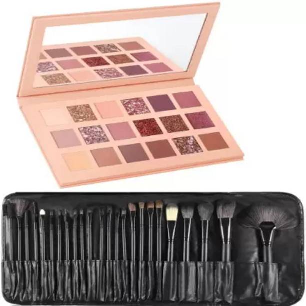 huda.bb Nude Eyeshadow Palette 18 Color Makeup Palette + 24 Makeup bushes
