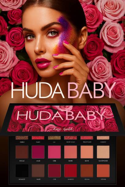HUDA BABY 18 Colors Rose Gold Remastered Beauty Eye Shadow Palette 18 g