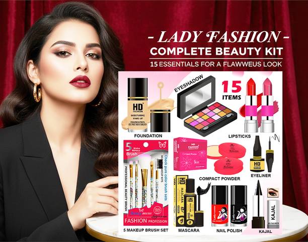 Lady FASHION 15 Pcs. Xclusive Makeup Kit XCM01S036