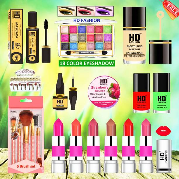 HD Fashion 19 Pcs. Radiant Glow Ultra Luxury Makeup Kit ULMK01202312