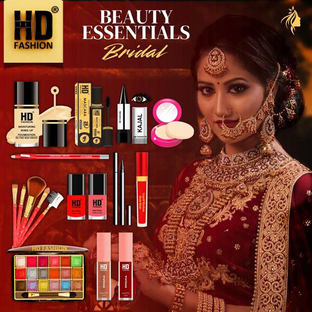 HD Fashion 17 Bridal Essentials-All in One Waterproof Makeup Kit Full Set for Bride HDB487