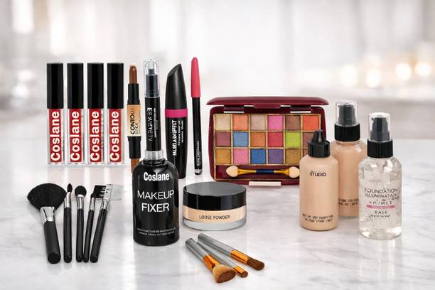 coslane Makeup Kit Full Set With All Products For Girls & Women (set of 9)
