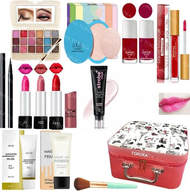 toroka Makeup Kit Waterproof Makeup, Bridal Makeup, Party Set For Women & Girls HT17