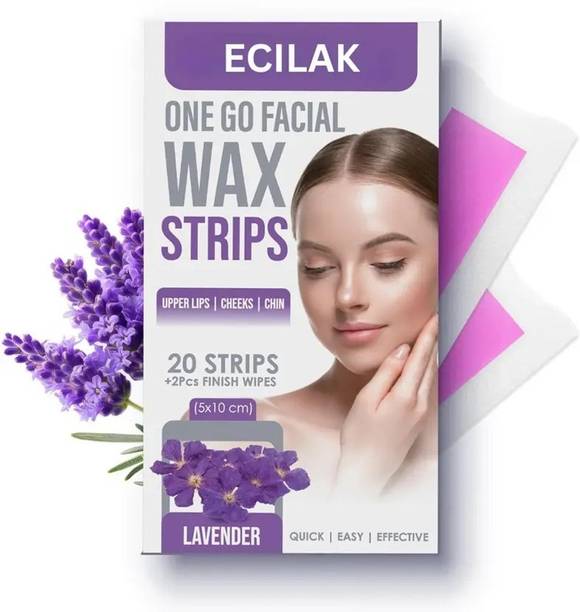 ECILAK (20 Strips) Facial Wax Strips|Face,Upper Lip, Chin