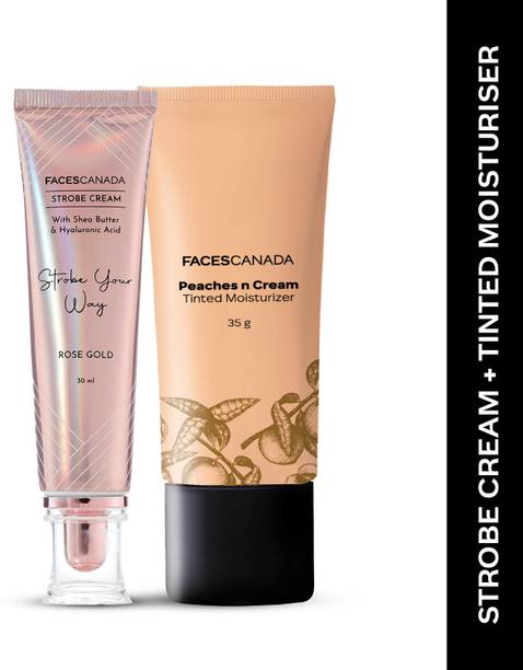 फेसेस कनाडा 2-Step Glow Getter Makeup Kit - Rose Gold Strobe Cream & Tinted Moisturizer
