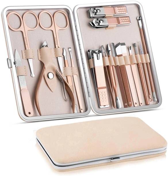 Selquix 18 in 1 Stainless Steel Manicure Kit, Nail Cutter Set, Manicure Pedicure Kit