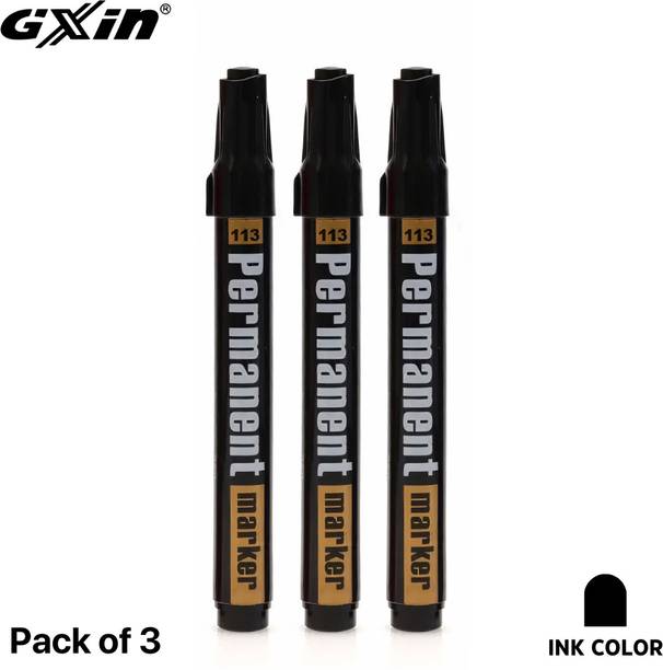 GXIN Permanent Marker | Bullet Tip | Suitable for Multipurpose Usage | Fade Resistant