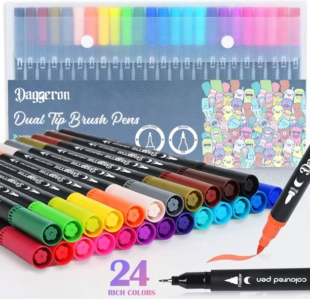Daggeron Dual Tip Brush Pens, Fine and Art Markers