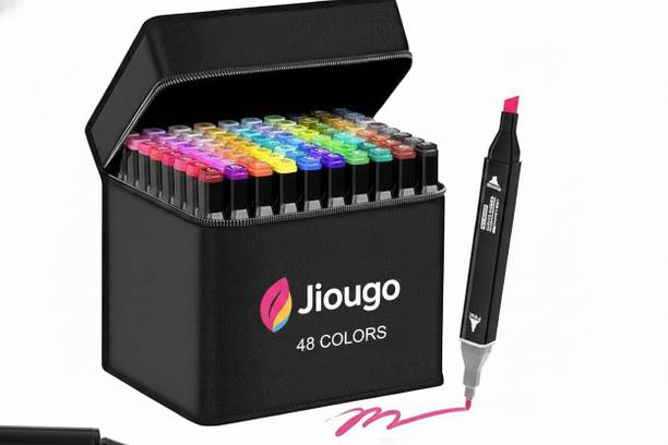 JIOUGO brand Professional 48 Color Marker Pen Set