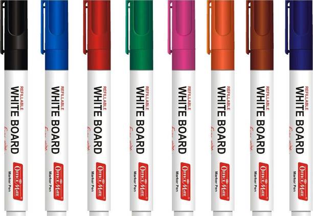 Soni Officemate Refillable Whiteboard Marker (Pack of 8) PP Box