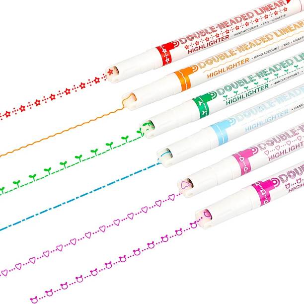 Levin Curve Highlighter 6pc Pen Highlighters Flownwing Flair Pens That Make Designs