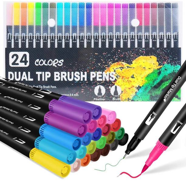 Daggeron Dual Tip Brush Pens, Fine and Art Markers