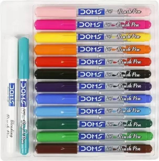 DOMS Majestic Basket Super Soft Artist Brush Pens Set Alongwith Canson Montval 5 Sheets