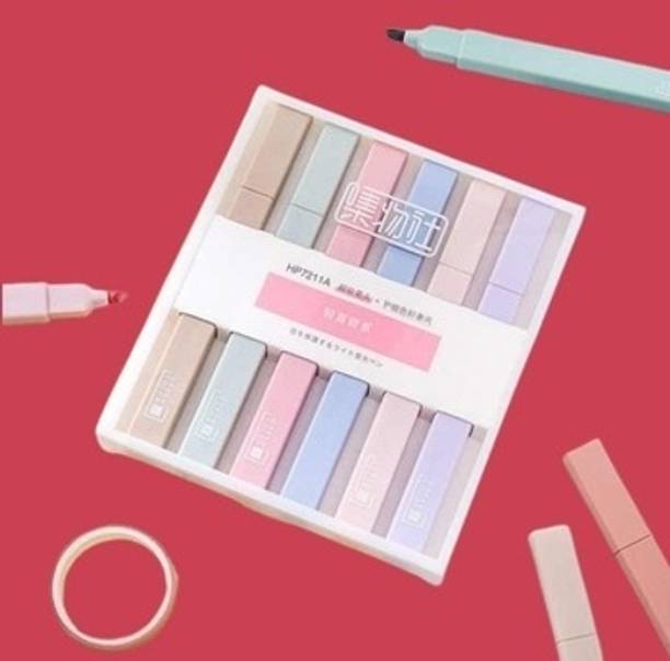Zivaro Soft Color Writing Tool Marker Exam Prep Set of 6 Student Stationery D