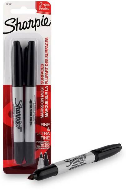 Sharpie Twin Tip Black Permanent Marker Use for Anywhere