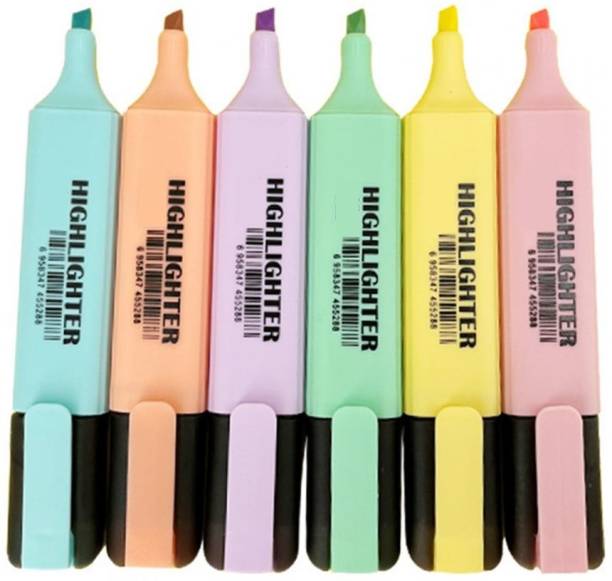R H lifestyle 6PCS Pastel Highlighter Pens Fluorescent Color ANC4438