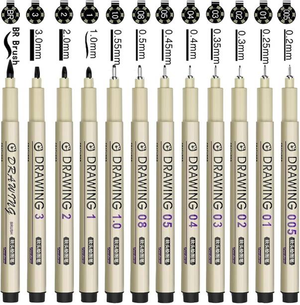PRAYAN ENTERPRISE Fineliner Drawing Pens Set