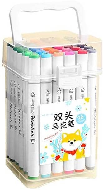 Eclet 12-Color Marker Art Set | High-Quality Drawing & Coloring Markers for Kids,