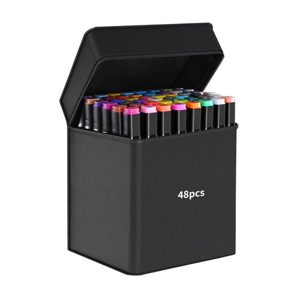ORIDOR Professional Drawing Marker Set 48 Color Alcohol Based Pens
