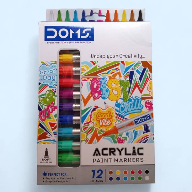 DOMS acrylic paint marker 12 Shade