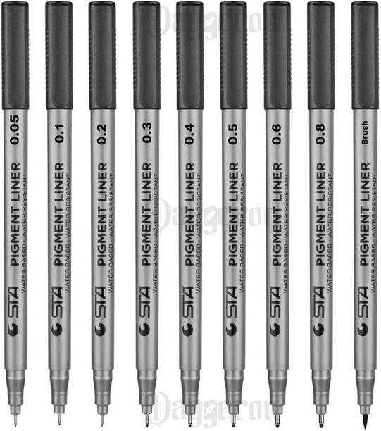 Daggeron Micro-Pen Fineliner, Pigment Liner Multiliner Pens Micro Fine Point Drawing Pens