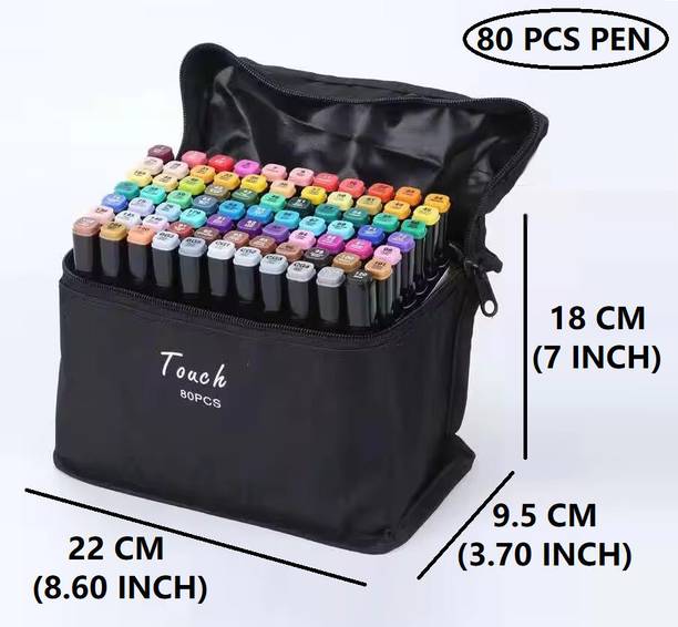 Alpyog Alcohol Based 80 Pcs Dual Head Coloring Sketching Calligraphy Drawing Marker Pen