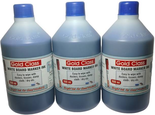 goldclass gold class white board marker ink 500ml pack 4 blue refill 500 ml