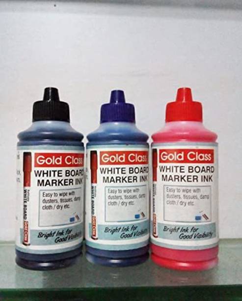 GoldClass White Board Marker Ink set of 3 ( Red , Black , Blue) 100 ml Marker Refill