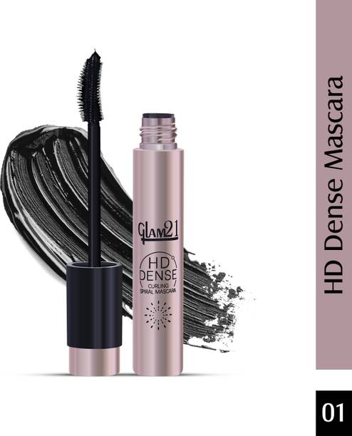 Glam21 Cosmetics HD Dense Mascara Extra Thick & Curled Lashes Upto 16hrs Volumizing, Lengthening 10 ml