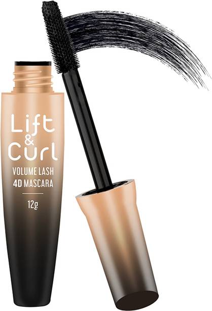 SWISS BEAUTY Lift & Curl 4D Volumizing Mascara | Waterproof| Black | 12g | 16 g