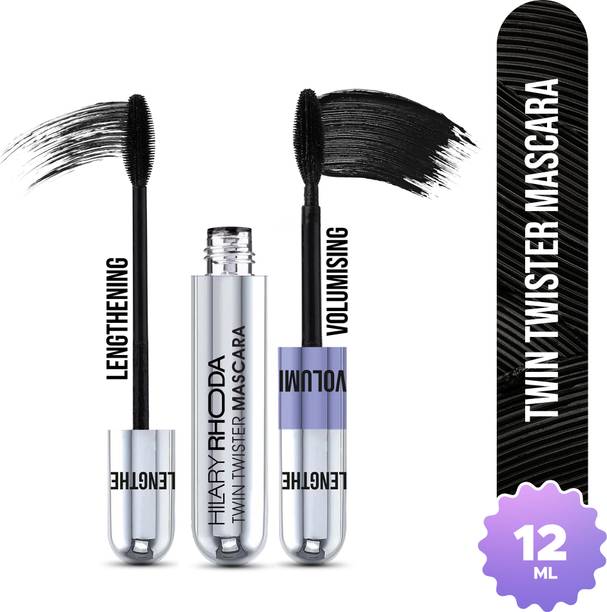 Hilary Rhoda Twin Twister Mascara | Volumises & Lengthens | Waterproof & Smudge-Proof Formula 12 ml
