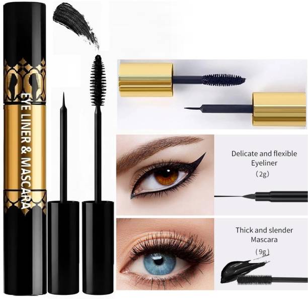 Yuency Waterproof Long Lasting Mascara & Super Shiny Eyeliner Combo 8 ml