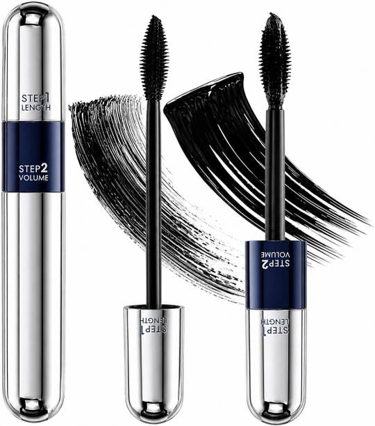 BLUSHIS Waterproof Mascara 2 in 1 Dual Ended Black 15ml | Volumizing & Lengthening 15 ml