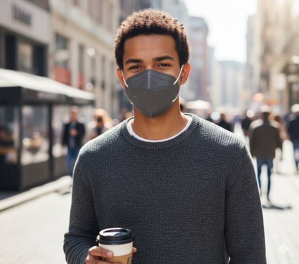 7SHIELD Grey N95 Medical Mask High-Performance Healthcare and Personal Use 5-Ply Grey N-95 Washable, Reusable, Water Resistant