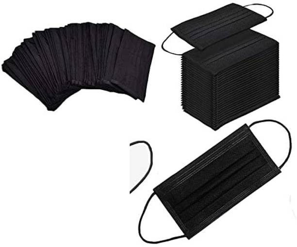 KGKR O15_Black _mask_50pcs_w23 Surgical Mask With Melt Blown Fabric Layer